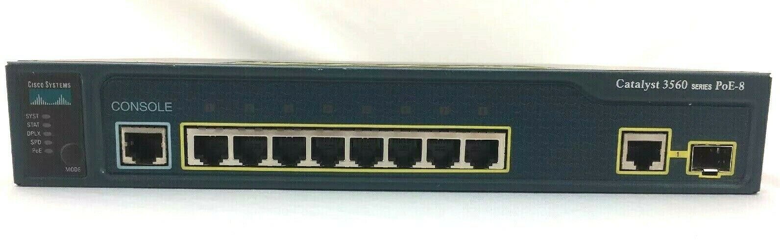 Cisco Catalyst WS-C3560-8PC-S V01 8-port Managed Gigabit Ethernet Network Switch