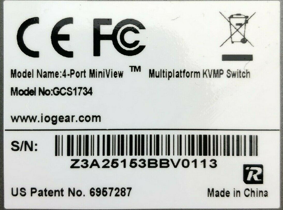 Lot Of 4 IOGear GCS1734 MiniView Extreme 4-Port KVM USB Switch +cables