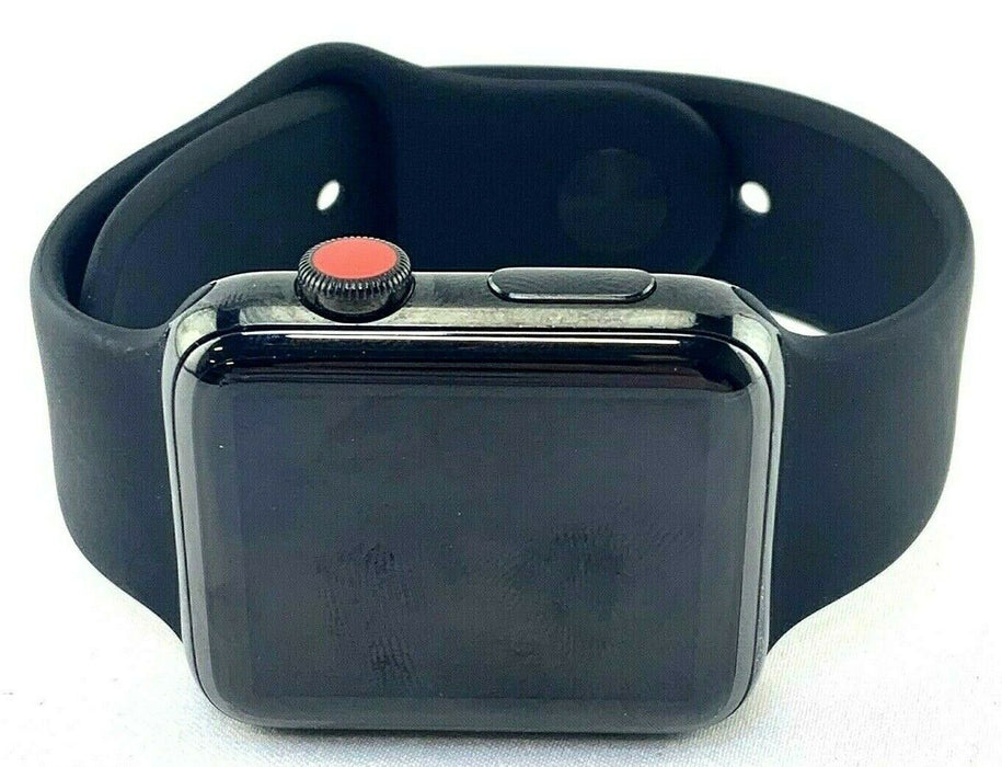 Apple Watch Series 3 42mm Stainless Steel Space Black LTE GRADE A- Physical READ