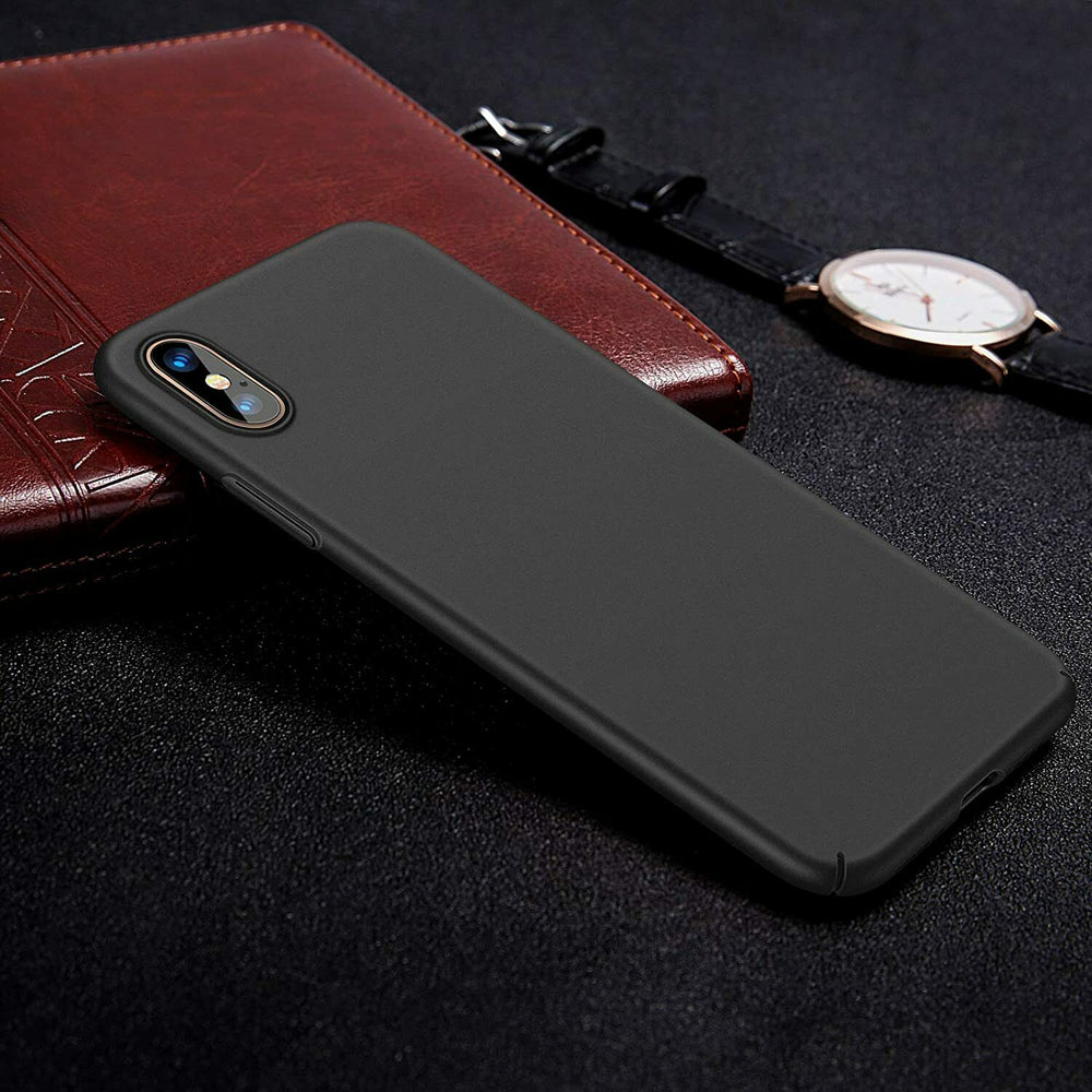 iPhone X Max Case Professional Style Black Slim Matte Ultra Thin Back Skin Cover