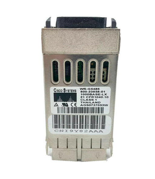 Cisco WS-G5486 1000BASE-LX Gigabit Fiber Converter GBIC Module 800-23858-01 SFP