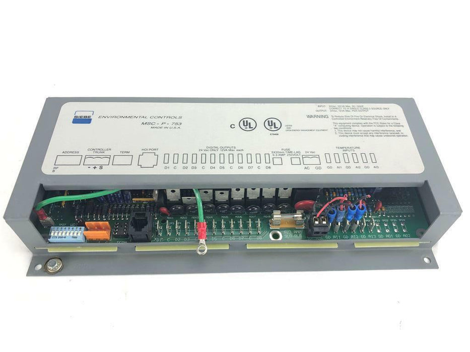 Siebe MSCP753 MicroSmart Low Input/Output Environmental Unit Control