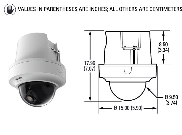 Pelco IMPBB-I IP Sarix IM Series Pro In-ceiling Plenum Back Box for IP Cameras