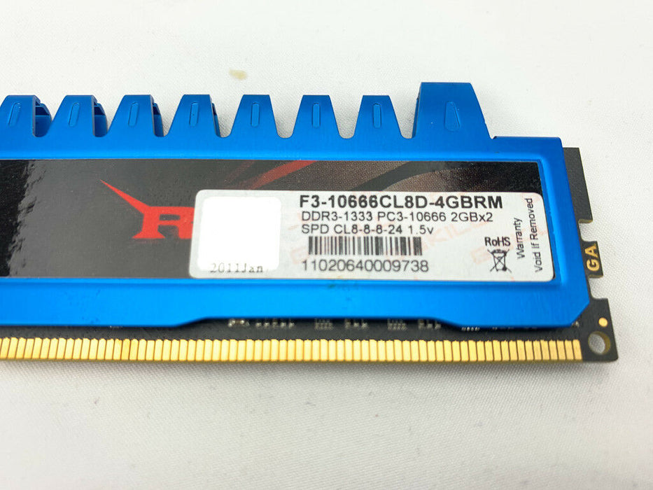 G.SKILL Ripjaws 4GB (2GB DIM x2) F3-10666CL8D-4GBRM DDR3-1333MHz Computer Memory