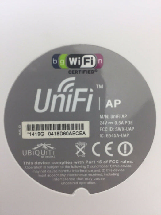 Ubiquiti Unifi AP UAP PoE 300Mbps Wireless B/G/N Access Point 6545A-UAP SWX-UAP
