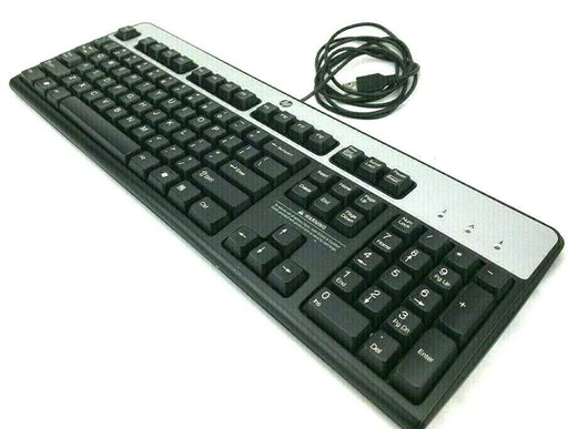 HP USB Windows 10 Black Keyboard Heavy Duty QWERTY Desktop 104-Key