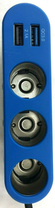 Te-Rich HC64 120W 3 cigarette adapter, 3 usb, and 1 micro usb ports adapter