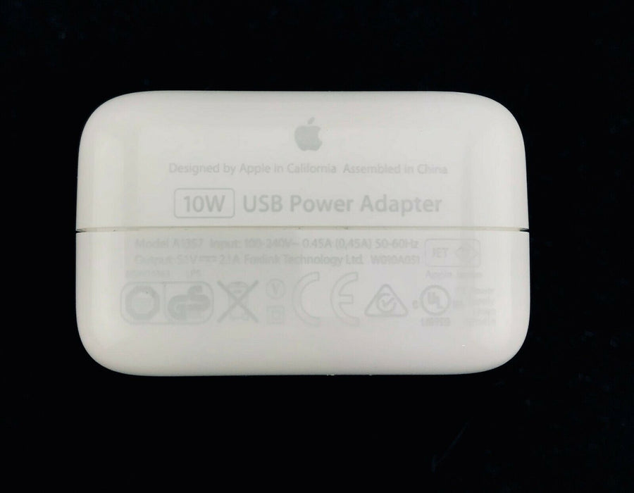 Genuine Apple iPad Power Adapter 2.1A 10W USB iPhone Wall Charger Plug A1357