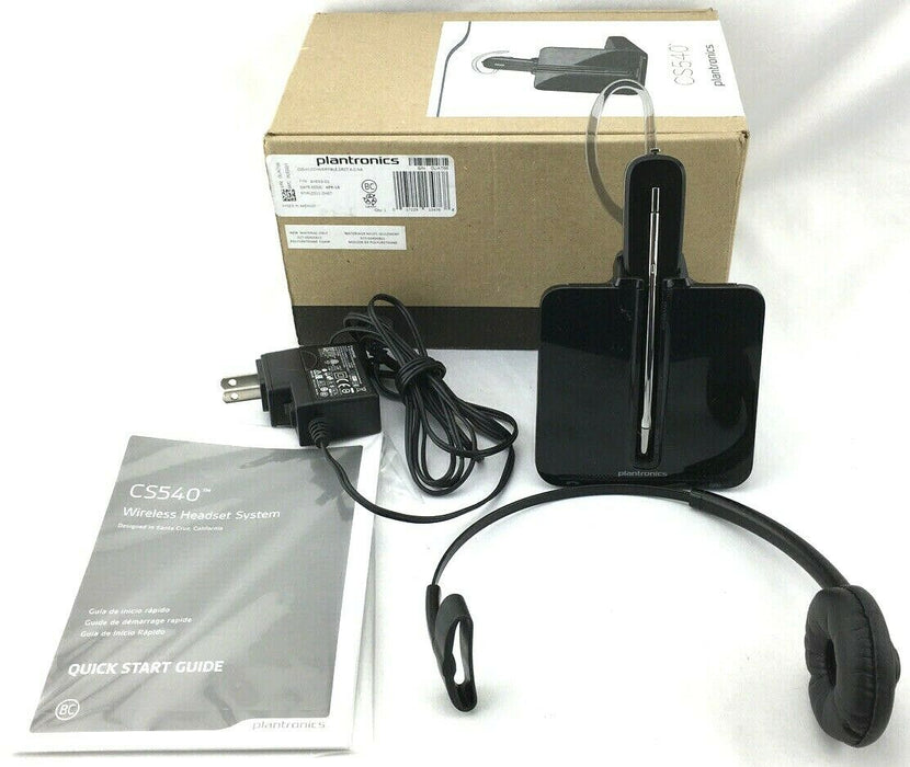 Plantronics CS540 Wireless Headset System Black Hands-Free Calls & Con ...