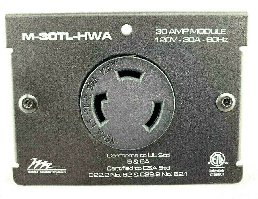 Middle Atlantic M-30TL-HWA MPR Series L5-30-R 125V 30A Twist Lock Module