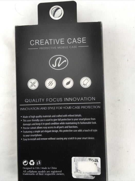 Black LG Stylo 5 Creative Case with Kickstand Phone Case