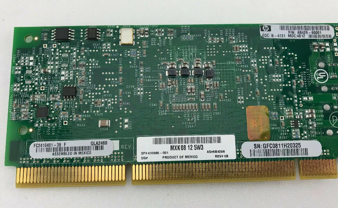 HP AB429-60001 QLogic Single Port 4GB PCI-X HBA QLA2460 MDC:4812 New Open Box