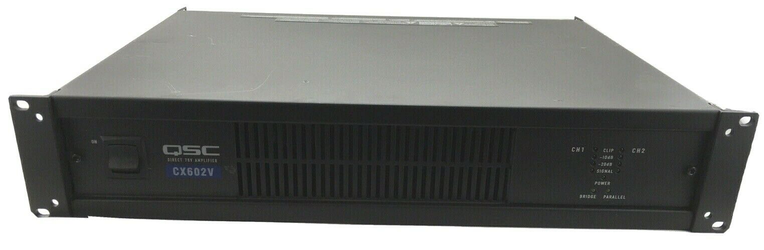 QSC CX602V Direct 2 Channel Powered Amplifier 600W 70V Output 1DB HD15 Data Port