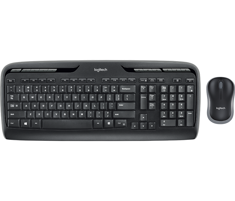 Logitech MK320 Wireless Keyboard and Mouse Combo Multimedia Control Keys Black