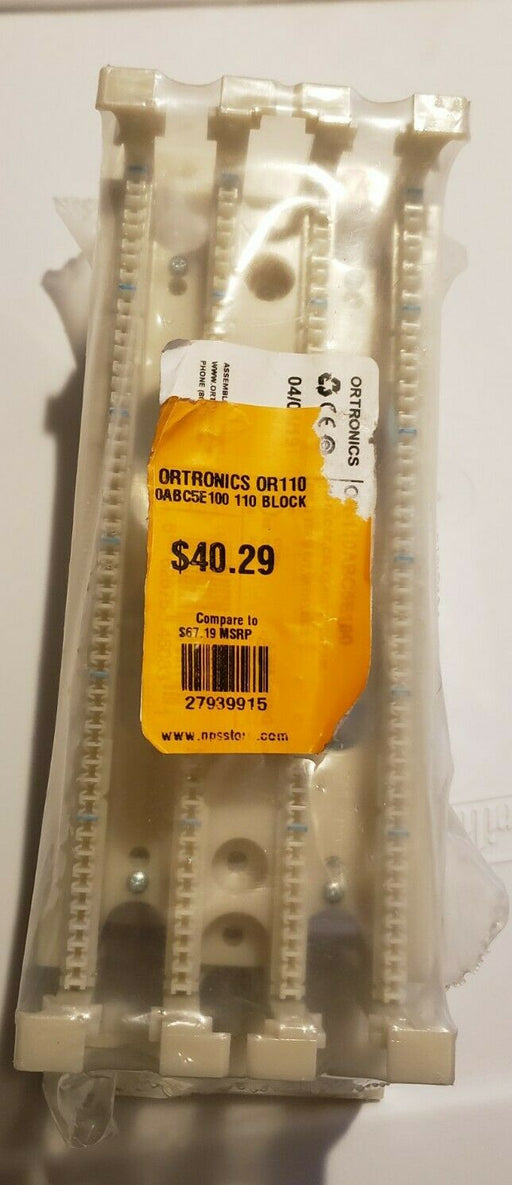 Ortronics 110ABC5E100 110 BLOCK,100 Block Kit with legs, CAT5E CLARITY 6