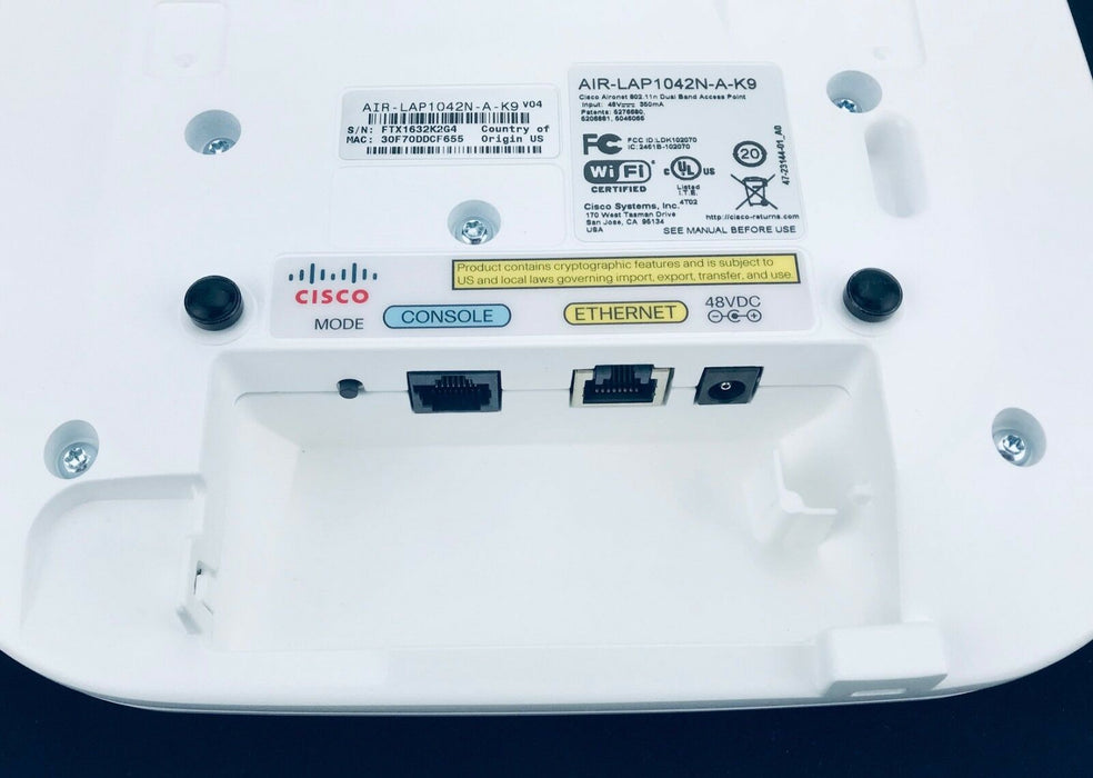 Cisco Aironet AIR-LAP1042N-A-K9 802.11n WIFI Dual Band Wireless Access Point WAP