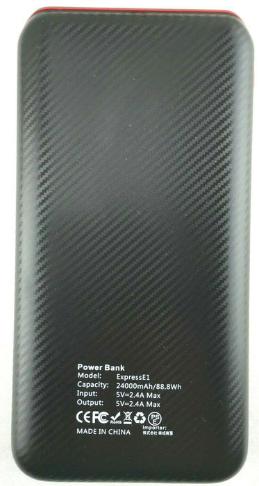 RLERON ExpressE1 Power Bank 24000mAh/88.8Wh Portable USB Charger 3 Outputs
