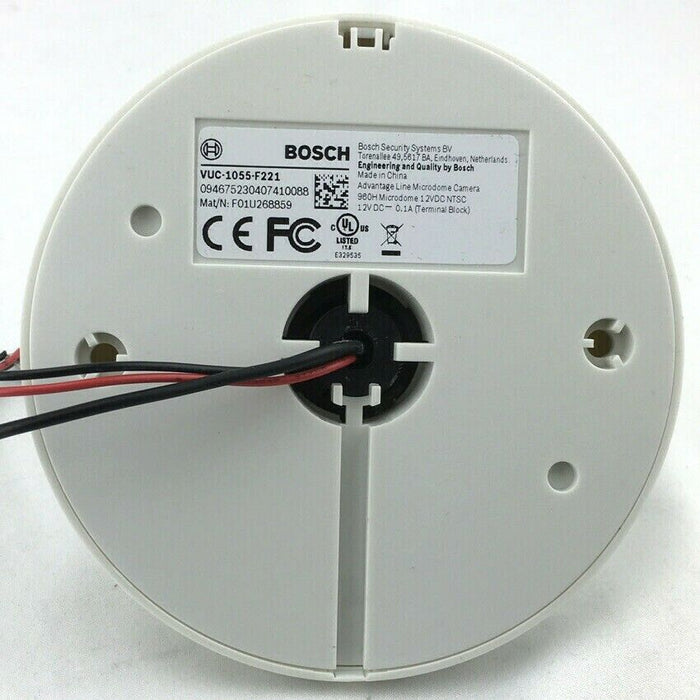Bosch VUC-1055-F221 Indoor Microdome Camera Analog BNC High Res (NTSC) 720TVL
