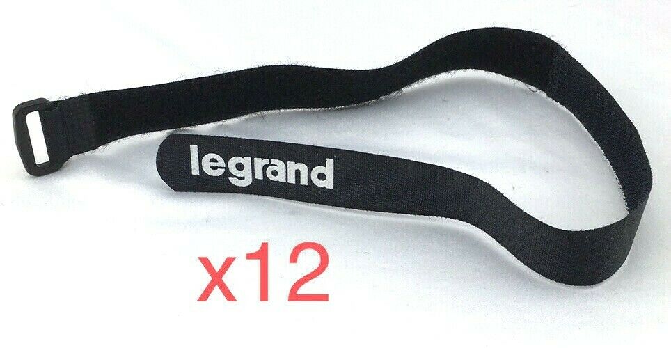 Ortronics Legrand OR-70700199-00 18" D-Ring Cable Management Straps Tape 12 Pack