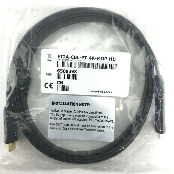Crestron FT2A-CBL-PT-4K-MDP-HD Mini DisplayPort to HDMI Pass-Through Cable 8 ft