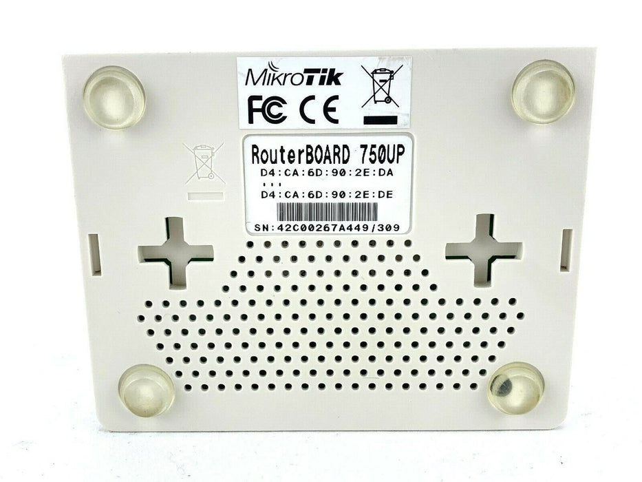 MikroTik 750UP RouterBoard 5-Port PoE Ethernet Router Switch