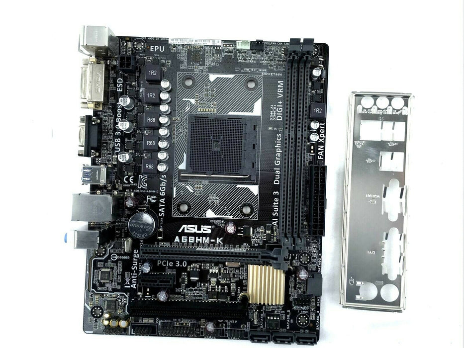 ASUS A68HM-K Motherboard AI Suite 3 SATA 6Gb/s With Anti-Surge Dual Graphics