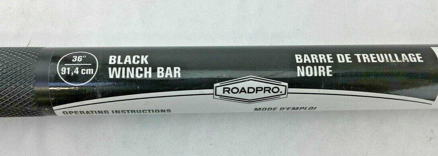 Roadpro RPWB-2H Winch Bar with Hole 36" (91.4cm) Black Finish