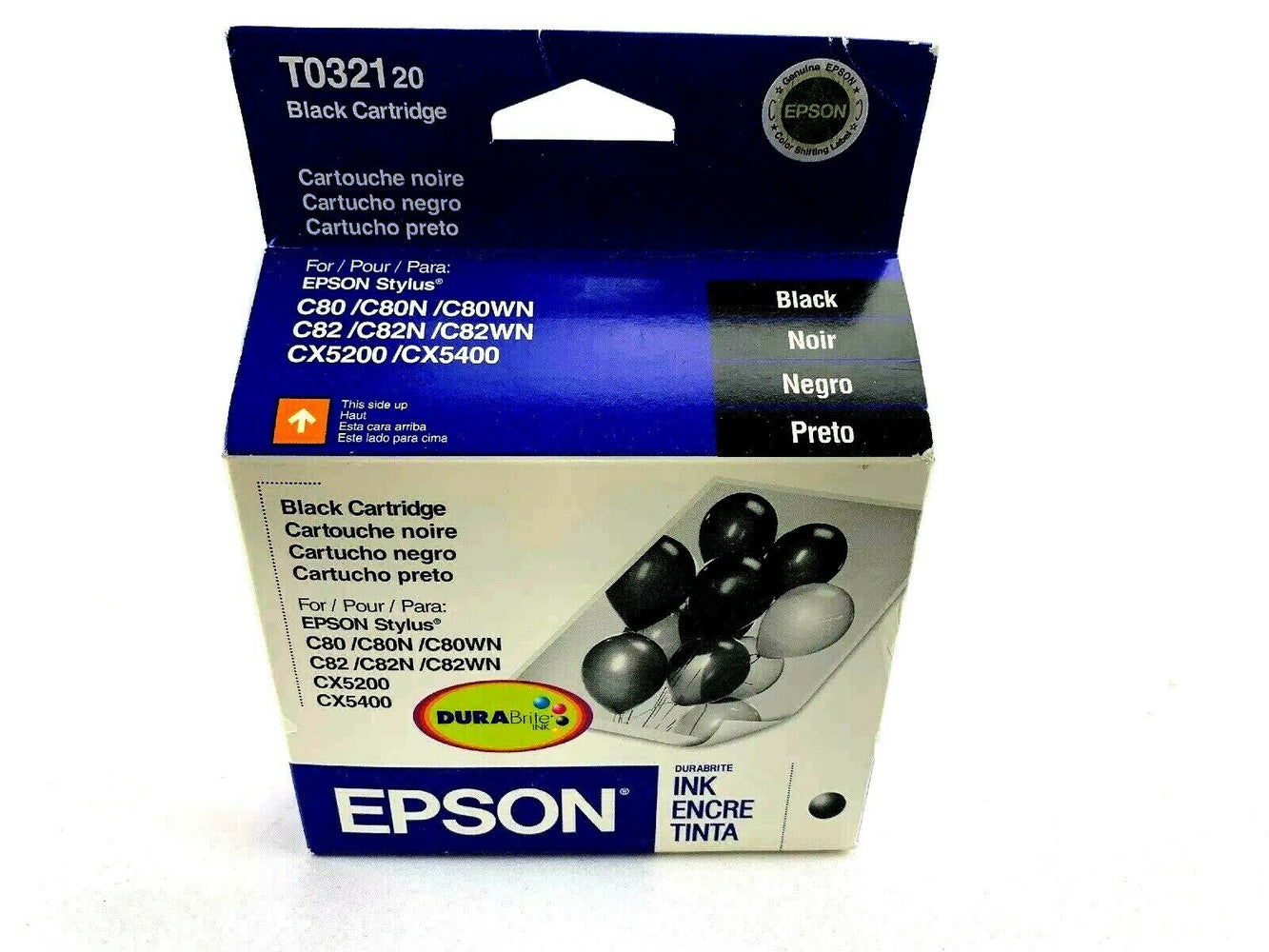 Epson T0321 Black Ink Cartridge for C80/C80N/C80WN/C82/C82N/C82WN/CX5200/CX5400