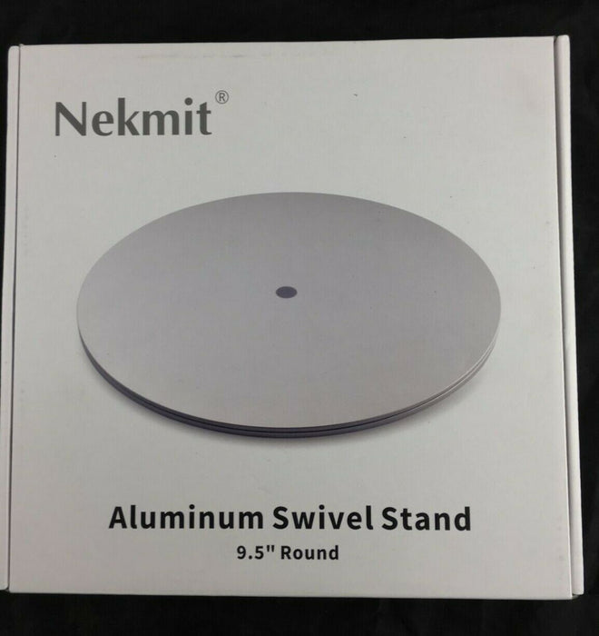 Nekmit Aluminum Heavy Duty 360° Rotation Swivel Steel Ball Bearings Stand Silver