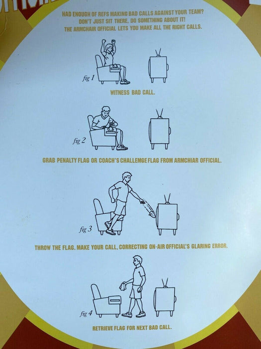 Football Couch Referee Penalty Flag set Challenge the call in College or NFL