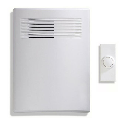 Utilitech UT-7353-02 White Wireless Doorbell Kit Battery Operated 3 Sounds NEW