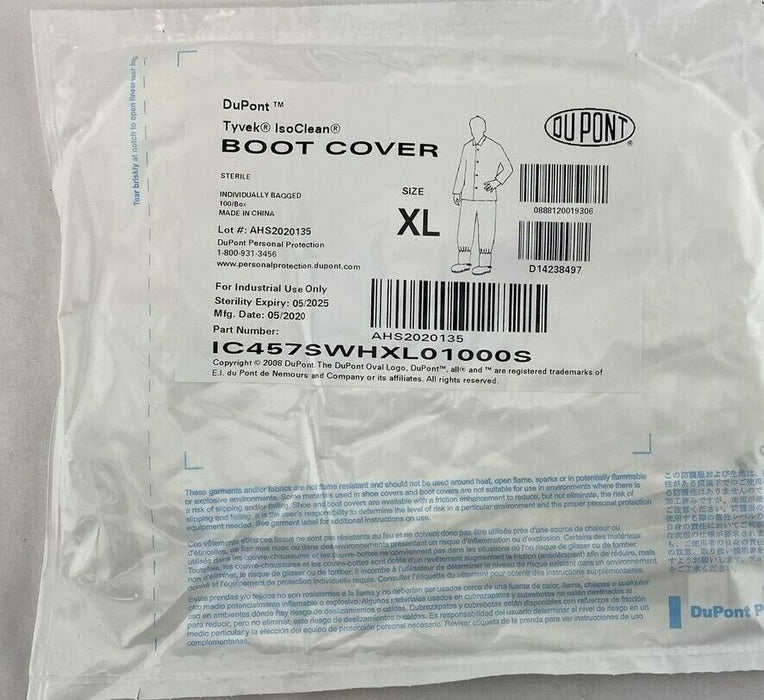 Sterile Dupont Tyvek IsoClean Boot Cover Size XL White.1 Pair