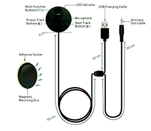 Besign BK01 4.1 Bluetooth Car Wireless Music Streaming Kit Hands-Free Calling