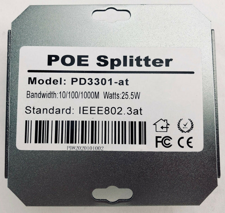 Industrial Gigabit PoE Splitter DC-DC, RJ45 PSE 48V Input, 5/12V DC 2A Output