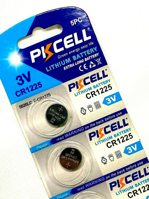 5-Pack CR1225 CR1225 3V Lithium Battery for Thermometers Watch LED Light Scales