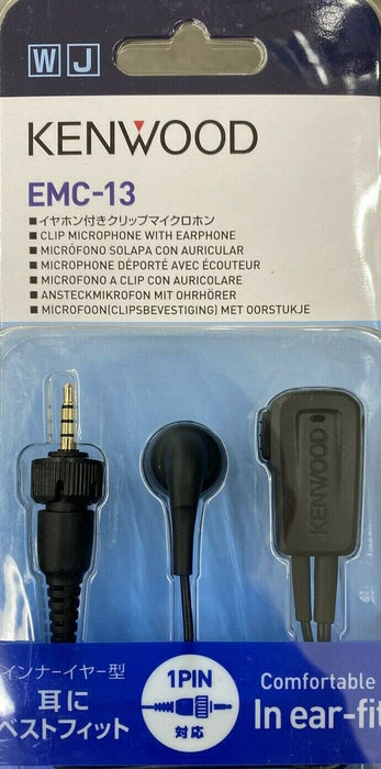Kenwood EMC-13W In-Line Push-to-Talk Clip Microphone Earphone for NX-P500  Radio