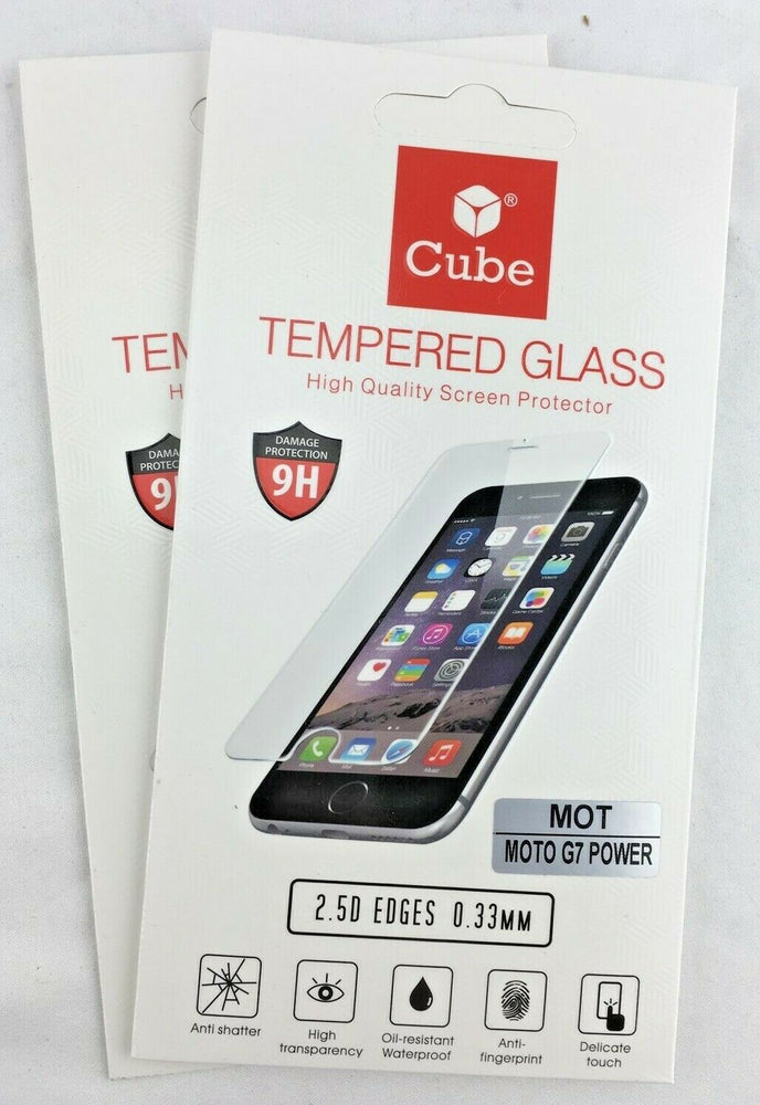 Motorola G7 Power Cube Anti-Shatter Screen Protector 2-Pack Transparent Clear
