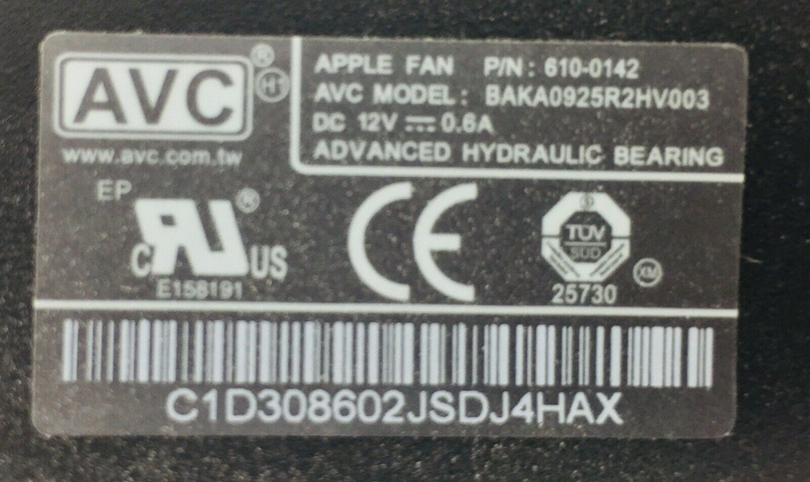Apple iMAC 21.5" Late 2012 A1418 Cooling Fan 610-0142 BAKA0925R2HV003