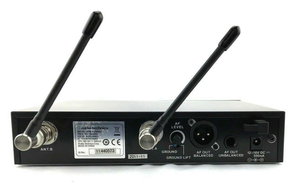 GENUINE AUDIO TECHNICA ATW-R3100D ,ATW-T310 wireless system.655-680MHz.