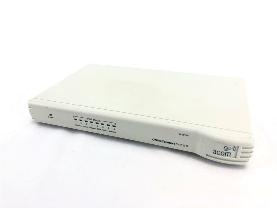3COM 3C16794 Office Connect 8 Port Fast Ethernet Dual Speed Switch with Power