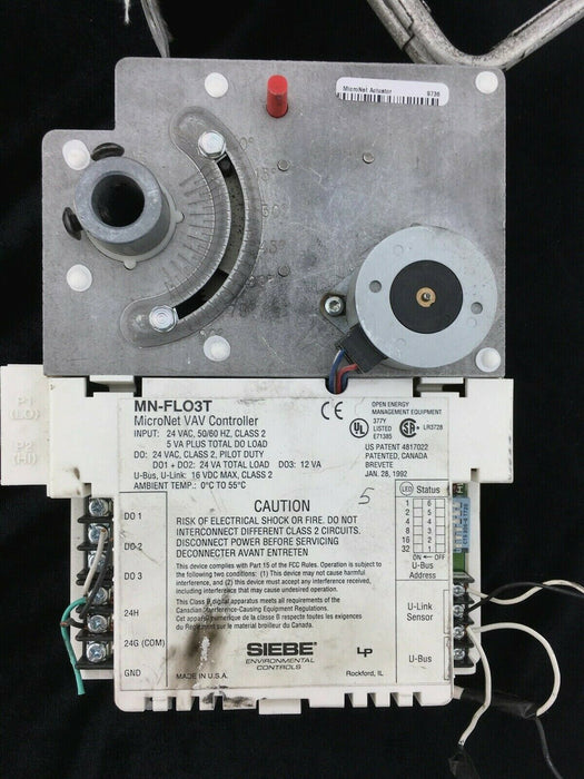 Siebe / Invensys MN-FLO3T MicroNet VAV Variable Air Volume Controller w/ Wires