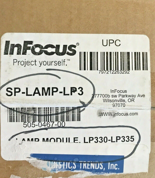 InFocus SP-LAMP-LP3 Replacement Projector Lamp w/ Module for LP330-LP335 Front