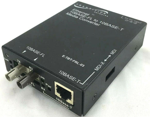 Transition Networks E-TBT-FRL-03 Ethernet 10BASE-FL to 10BASE-T Media Converter
