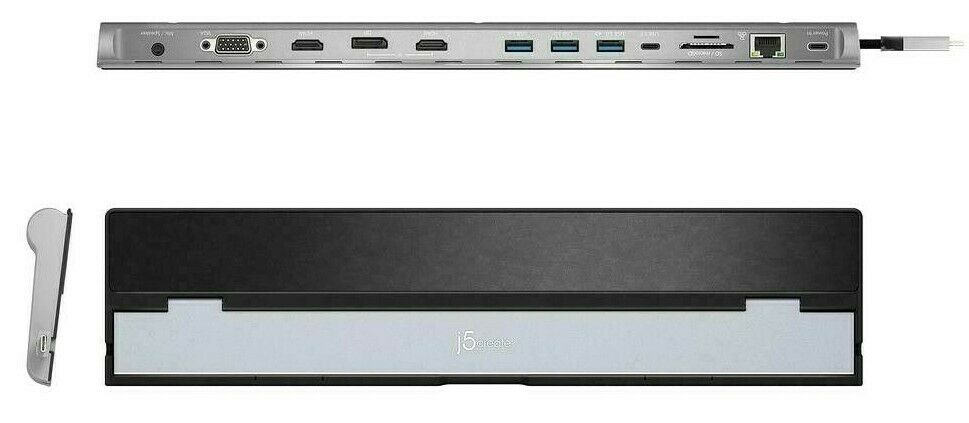 USB Type-C 3.1 Three Display (Up to 4K) DP, HDMI, VGA Dock j5Create JCD543